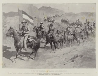 Op weg naar Pretoria, nadering van Dannhauser Station